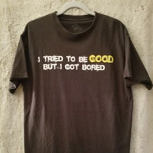 Men's tee with quote